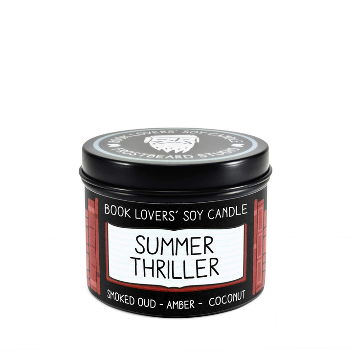 Summer Thriller  -  4 oz Tin  -  Book Lovers' Soy Candle  -  Frostbeard Studio