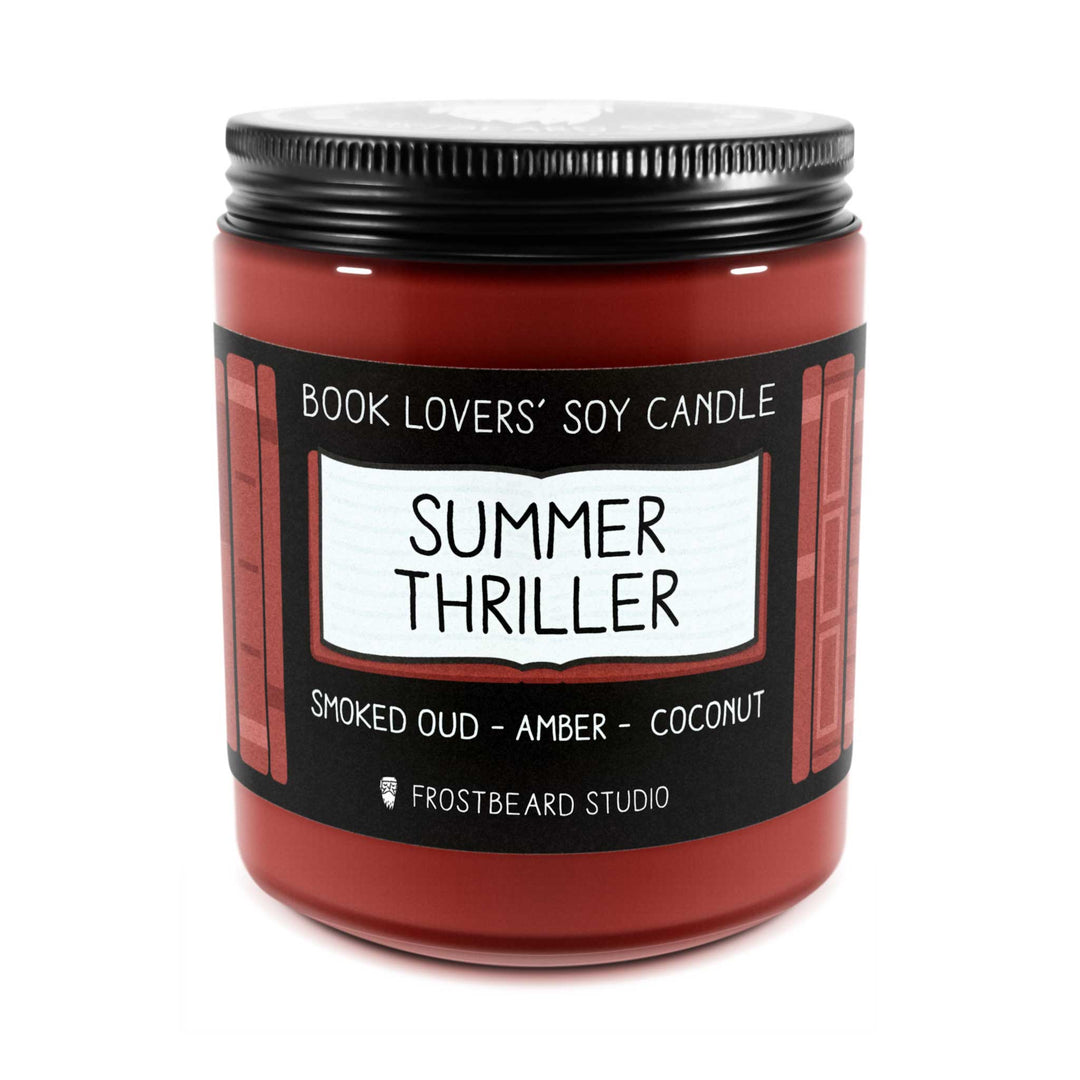 Summer Thriller  -  8 oz Jar  -  Book Lovers' Soy Candle  -  Frostbeard Studio