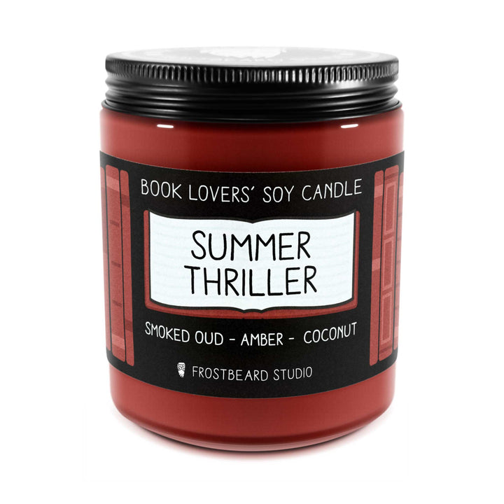 Summer Thriller  -  8 oz Jar  -  Book Lovers' Soy Candle  -  Frostbeard Studio