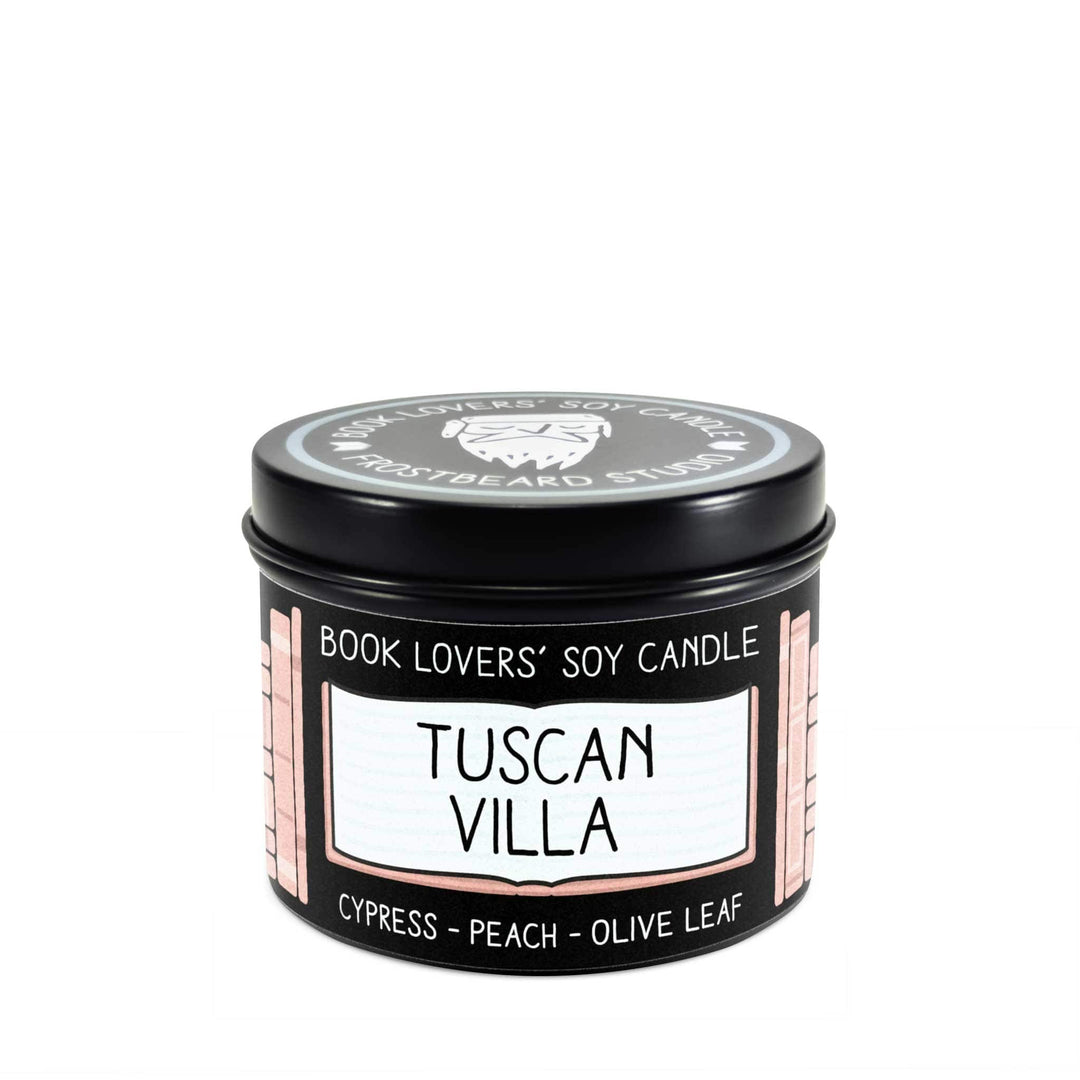 Tuscan Villa  -  4 oz Tin  -  Book Lovers' Soy Candle  -  Frostbeard Studio