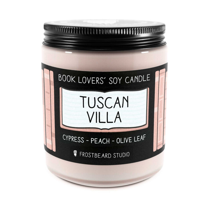 Tuscan Villa  -  8 oz Jar  -  Book Lovers' Soy Candle  -  Frostbeard Studio