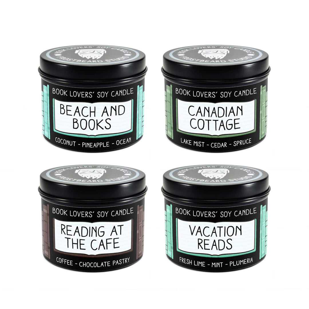 Vacation Bundle - 4 oz Tin - Book Lovers' Soy Candles - Frostbeard Studio