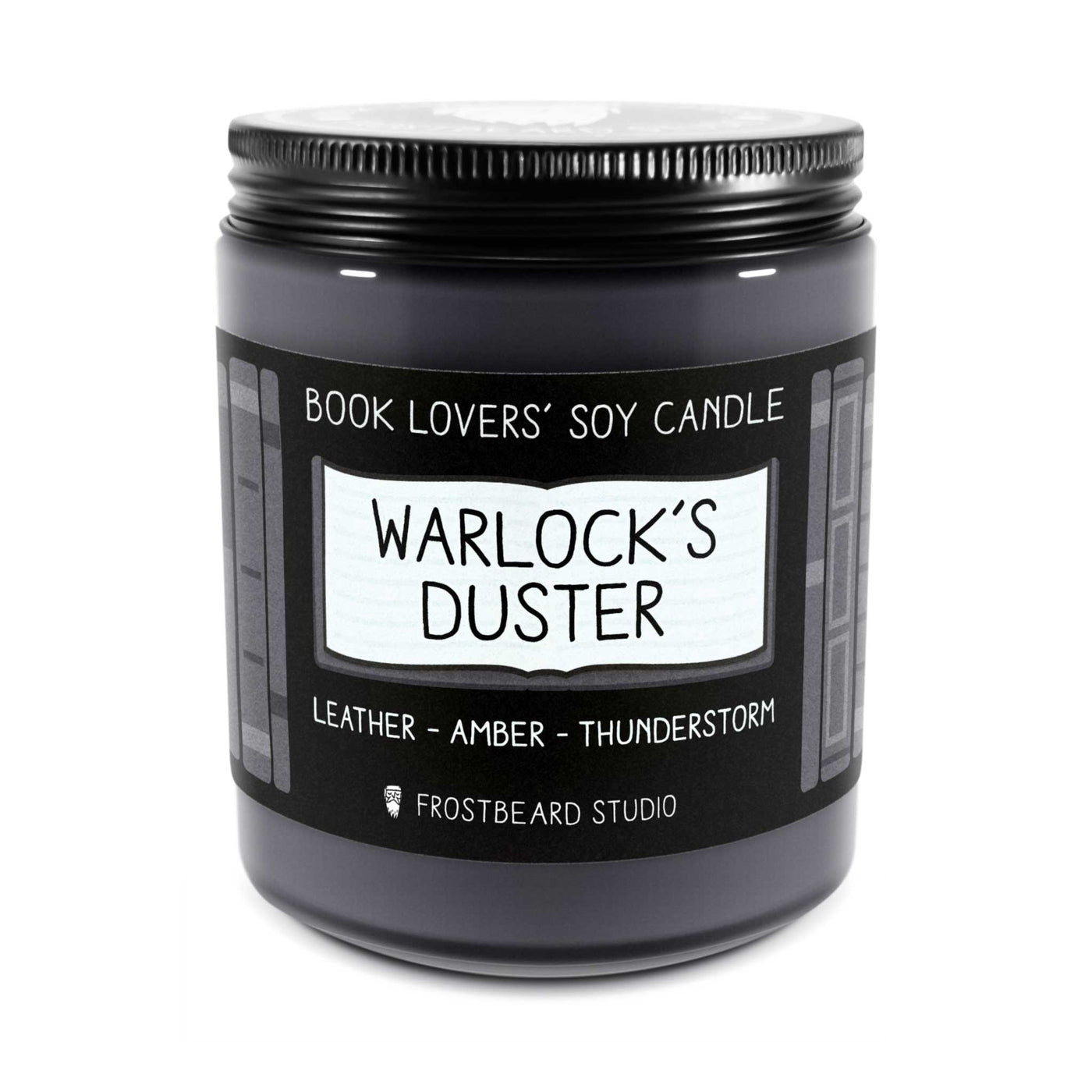 Warlock's Duster  -  8 oz Jar  -  Book Lovers' Soy Candle  -  Frostbeard Studio