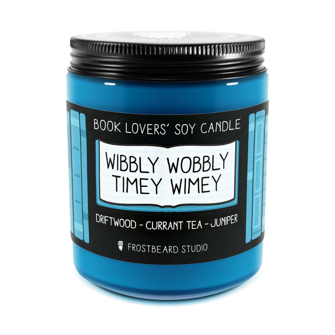 Wibbly Wobbly Timey Wimey  -  8 oz Jar  -  Book Lovers' Soy Candle  -  Frostbeard Studio