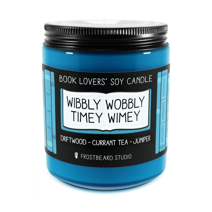 Wibbly Wobbly Timey Wimey  -  8 oz Jar  -  Book Lovers' Soy Candle  -  Frostbeard Studio