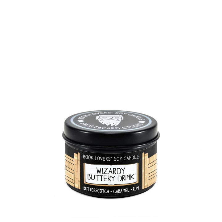 Wizardy Buttery Drink  -  2 oz Tin  -  Book Lovers' Soy Candle  -  Frostbeard Studio