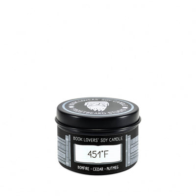 451°F - 2 oz Tin - Book Lovers' Soy Candle - Frostbeard Studio