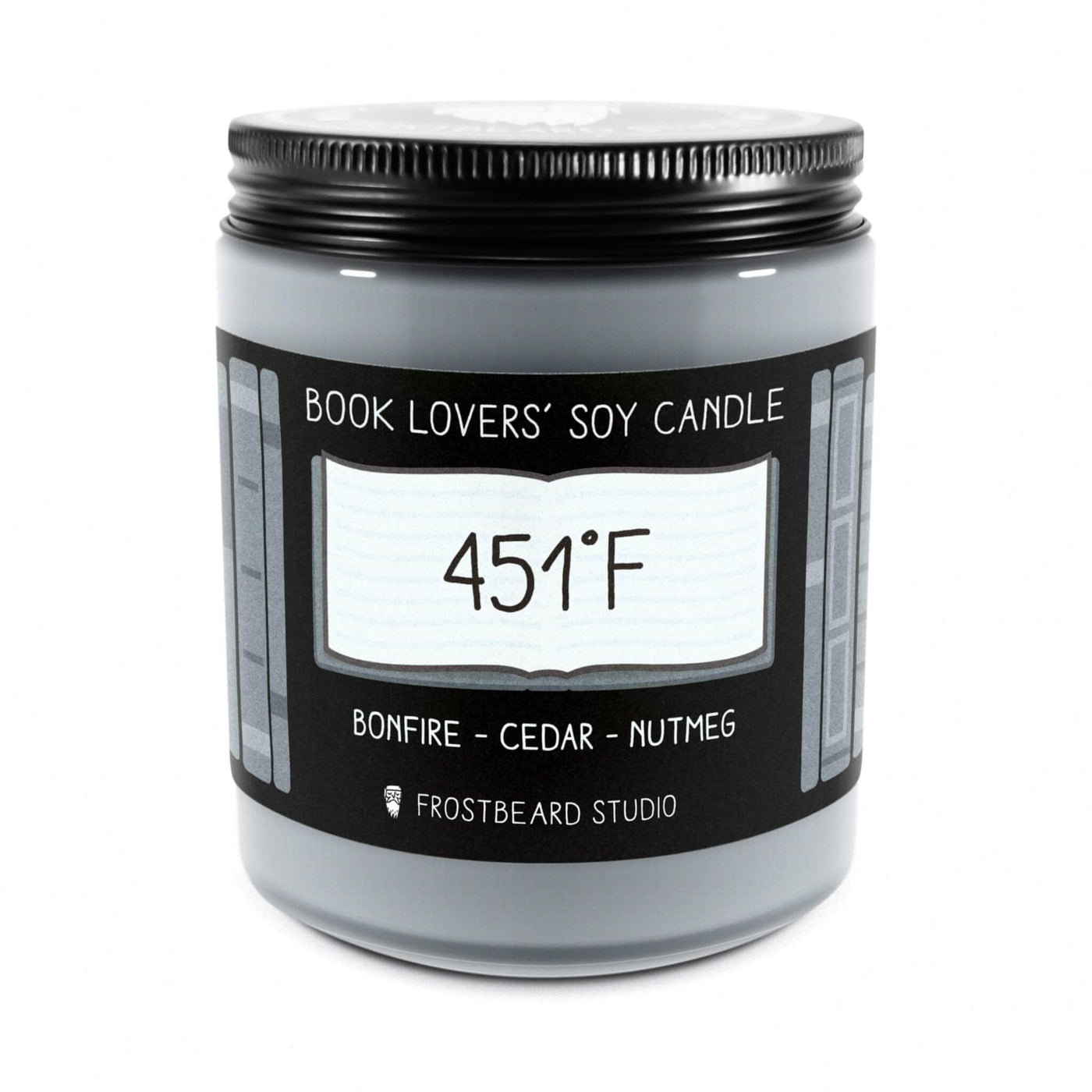 451°F - 8 oz Jar - Book Lovers' Soy Candle - Frostbeard Studio