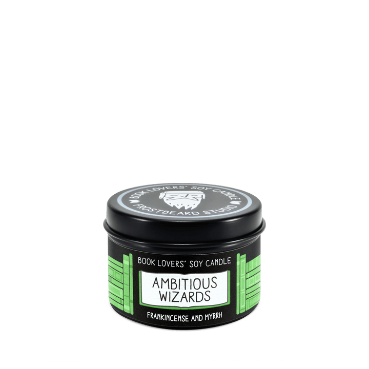 Ambitious Wizards  -  2 oz Tin  -  Book Lovers' Soy Candle  -  Frostbeard Studio