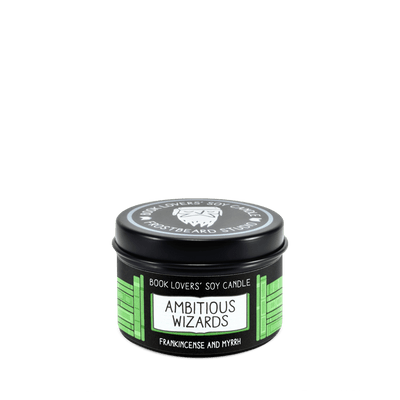 Ambitious Wizards - 2 oz Tin - Book Lovers' Soy Candle - Frostbeard Studio