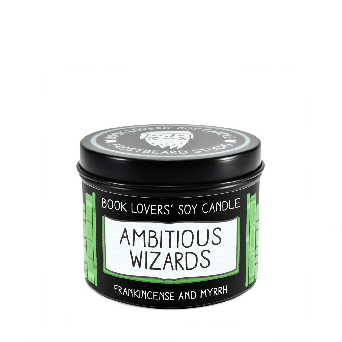 Ambitious Wizards - 4 oz Tin - Book Lovers' Soy Candle - Frostbeard Studio