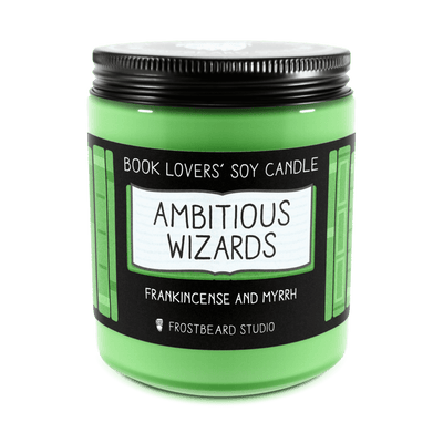 Ambitious Wizards - 8 oz Jar - Book Lovers' Soy Candle - Frostbeard Studio