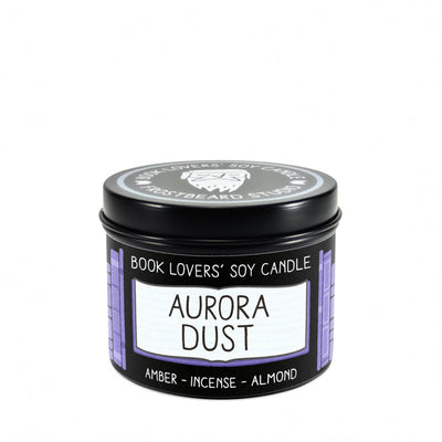 Aurora Dust  -  4 oz Tin  -  Book Lovers' Soy Candle  -  Frostbeard Studio