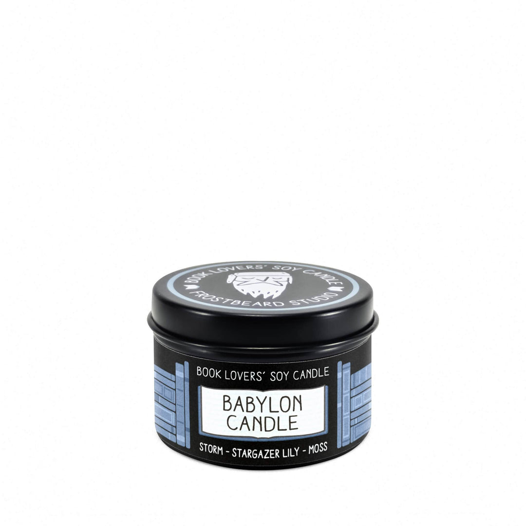 Babylon Candle  -  2 oz Tin  -  Book Lovers' Soy Candle  -  Frostbeard Studio