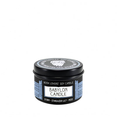 Babylon Candle - 2 oz Tin - Book Lovers' Soy Candle - Frostbeard Studio