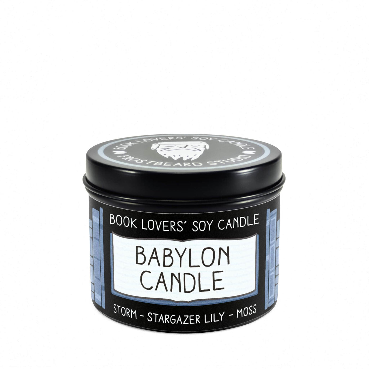 Babylon Candle - 4 oz Tin - Book Lovers' Soy Candle - Frostbeard Studio