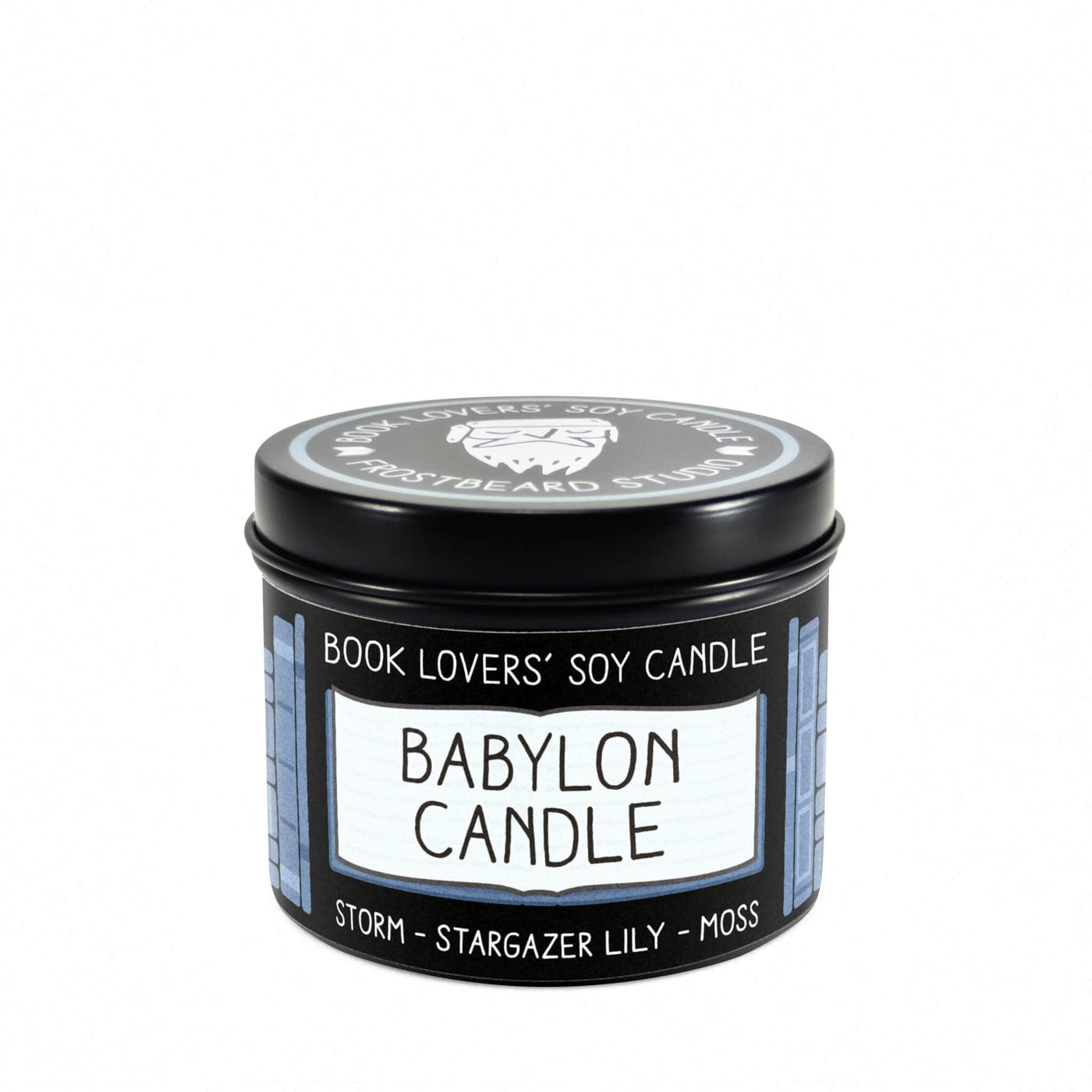 Babylon Candle  -  4 oz Tin  -  Book Lovers' Soy Candle  -  Frostbeard Studio
