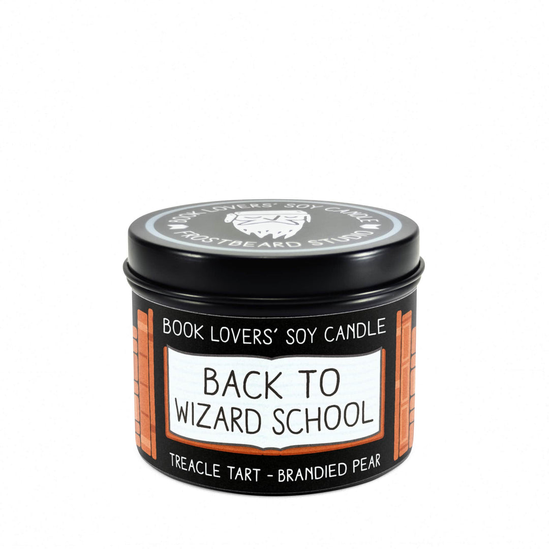 Back to Wizard School  -  4 oz Tin  -  Book Lovers' Soy Candle  -  Frostbeard Studio