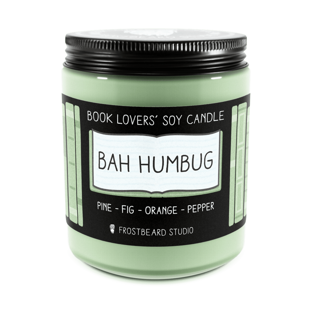 Bah Humbug  -  8 oz Jar  -  Book Lovers' Soy Candle  -  Frostbeard Studio