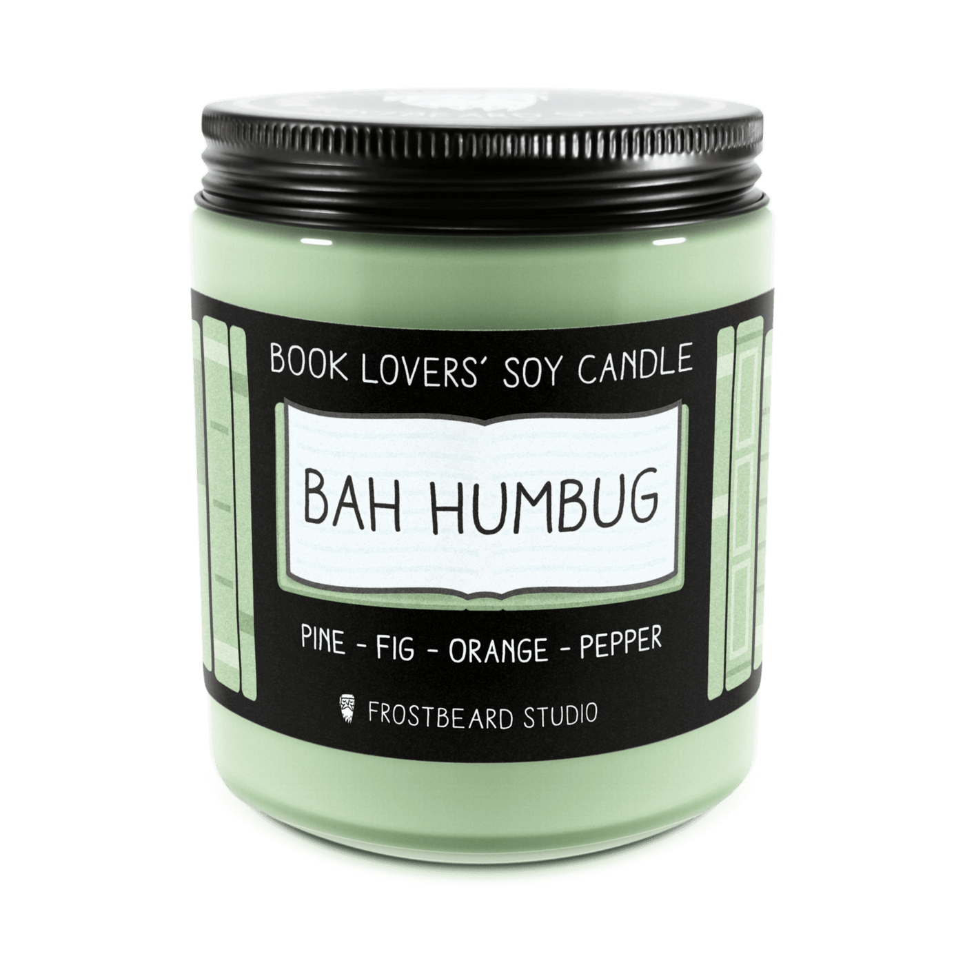 Bah Humbug - 8 oz Jar - Book Lovers' Soy Candle - Frostbeard Studio
