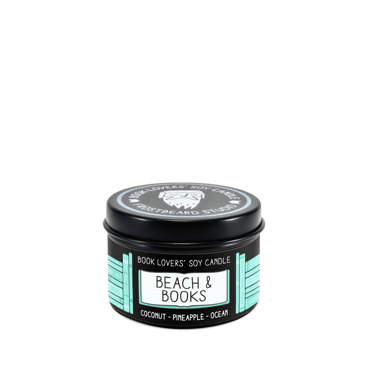 Beach & Books - 2 oz Tin - Book Lovers' Soy Candle - Frostbeard Studio