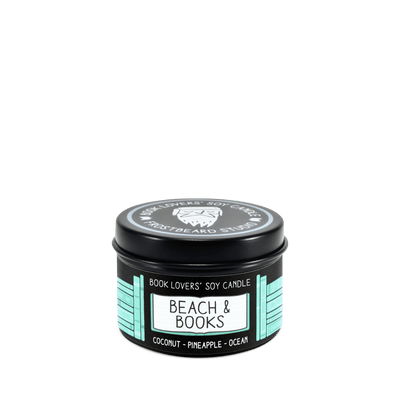 Beach & Books - 2 oz Tin - Book Lovers' Soy Candle - Frostbeard Studio