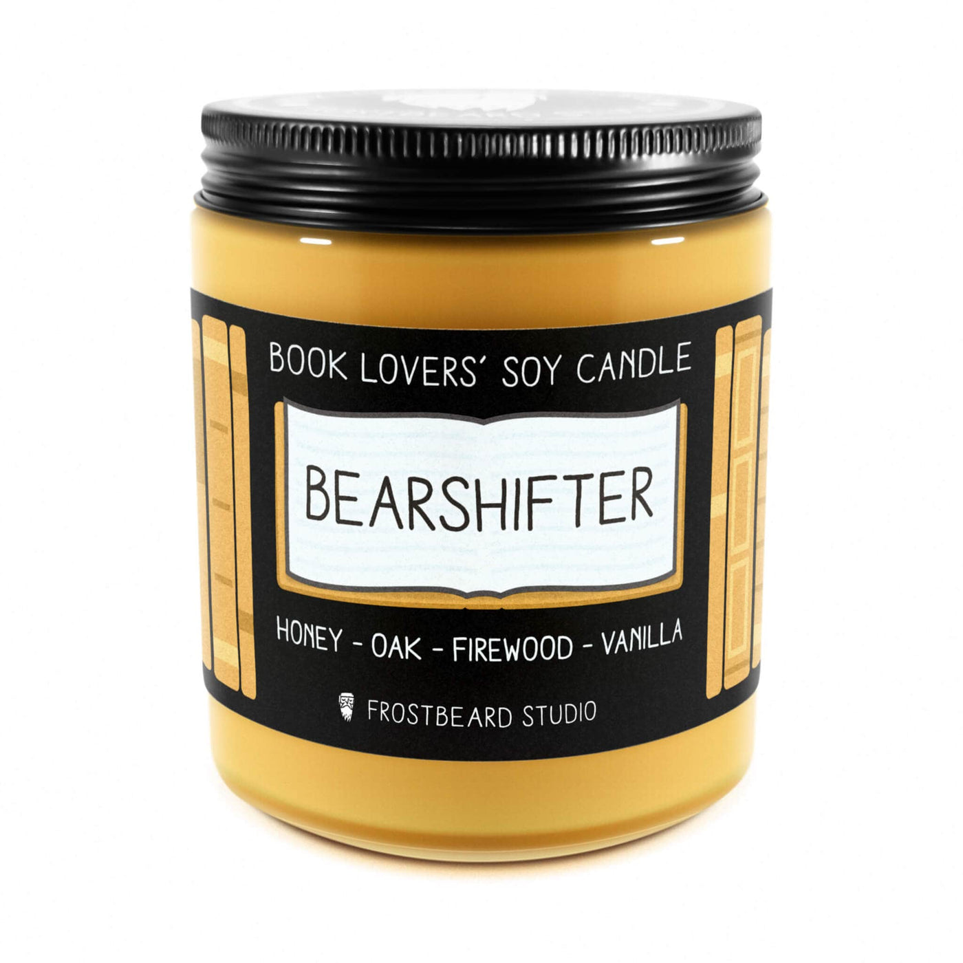 Bearshifter  -  8 oz Jar  -  Book Lovers' Soy Candle  -  Frostbeard Studio