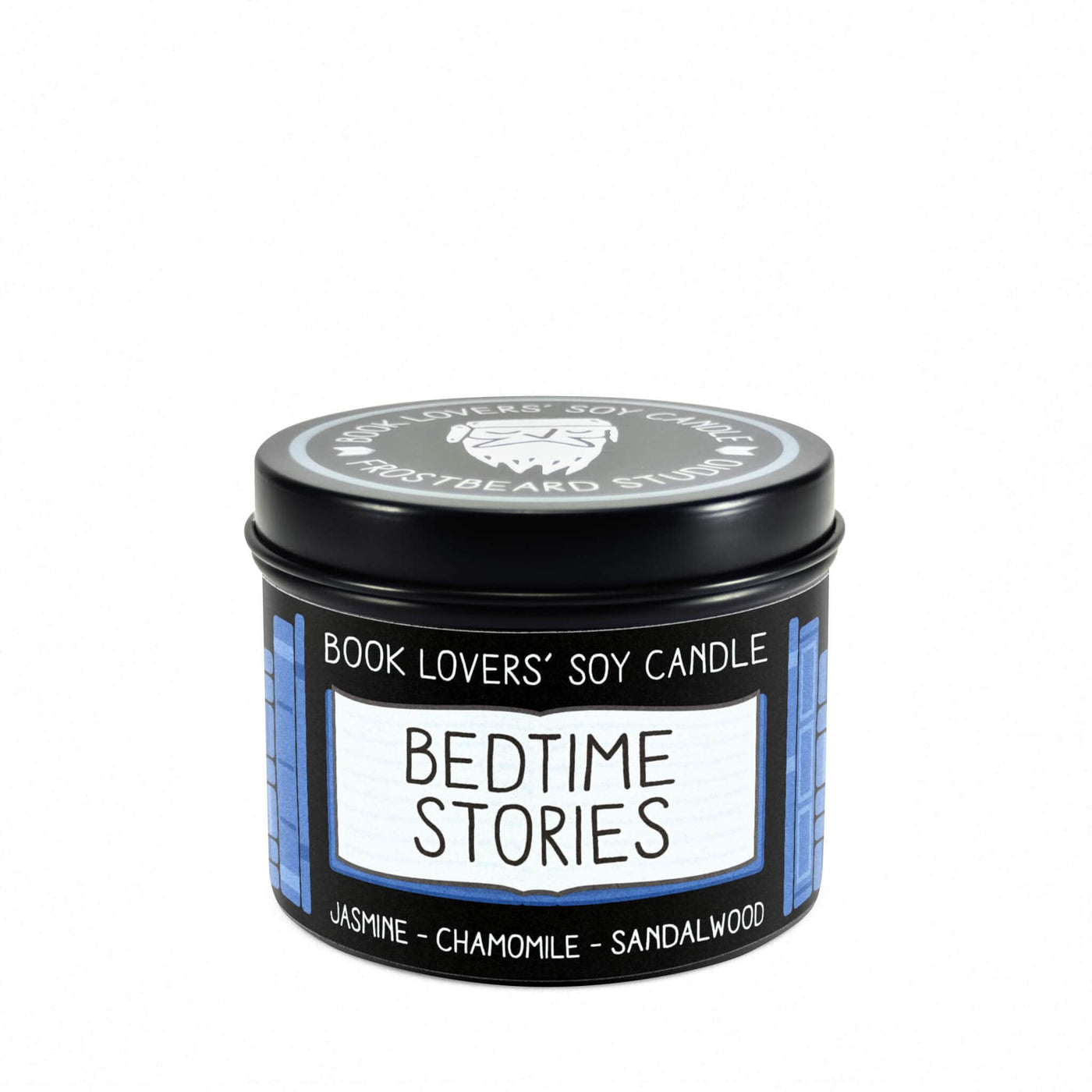 Bedtime Stories - 4 oz Tin - Book Lovers' Soy Candle - Frostbeard Studio
