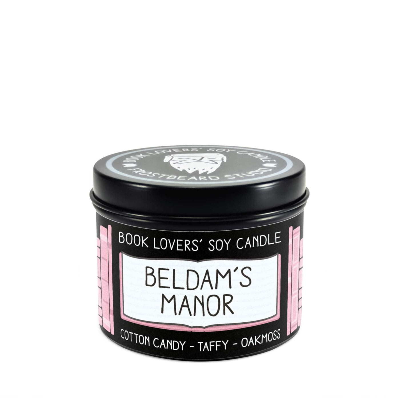 Beldam's Manor - 4 oz Tin - Book Lovers' Soy Candle - Frostbeard Studio