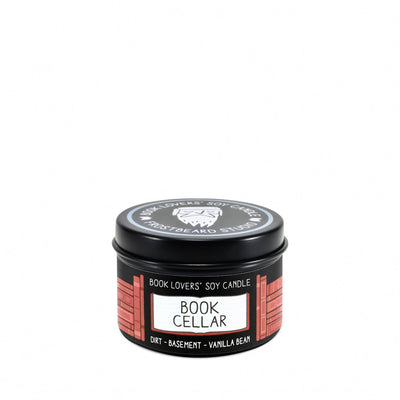 Book Cellar - 2 oz Tin - Book Lovers' Soy Candle - Frostbeard Studio
