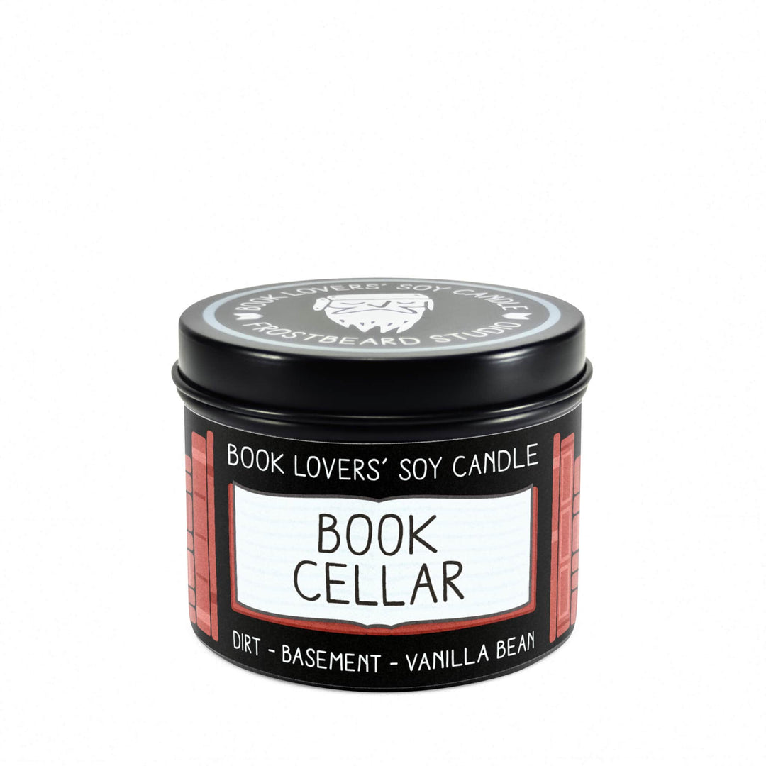 Book Cellar  -  4 oz Tin  -  Book Lovers' Soy Candle  -  Frostbeard Studio