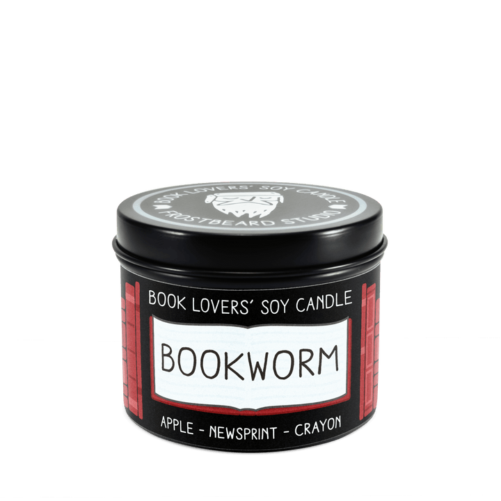 Bookworm  -  4 oz Tin  -  Book Lovers' Soy Candle  -  Frostbeard Studio