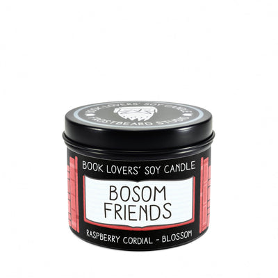 Bosom Friends - 4 oz Tin - Book Lovers' Soy Candle - Frostbeard Studio