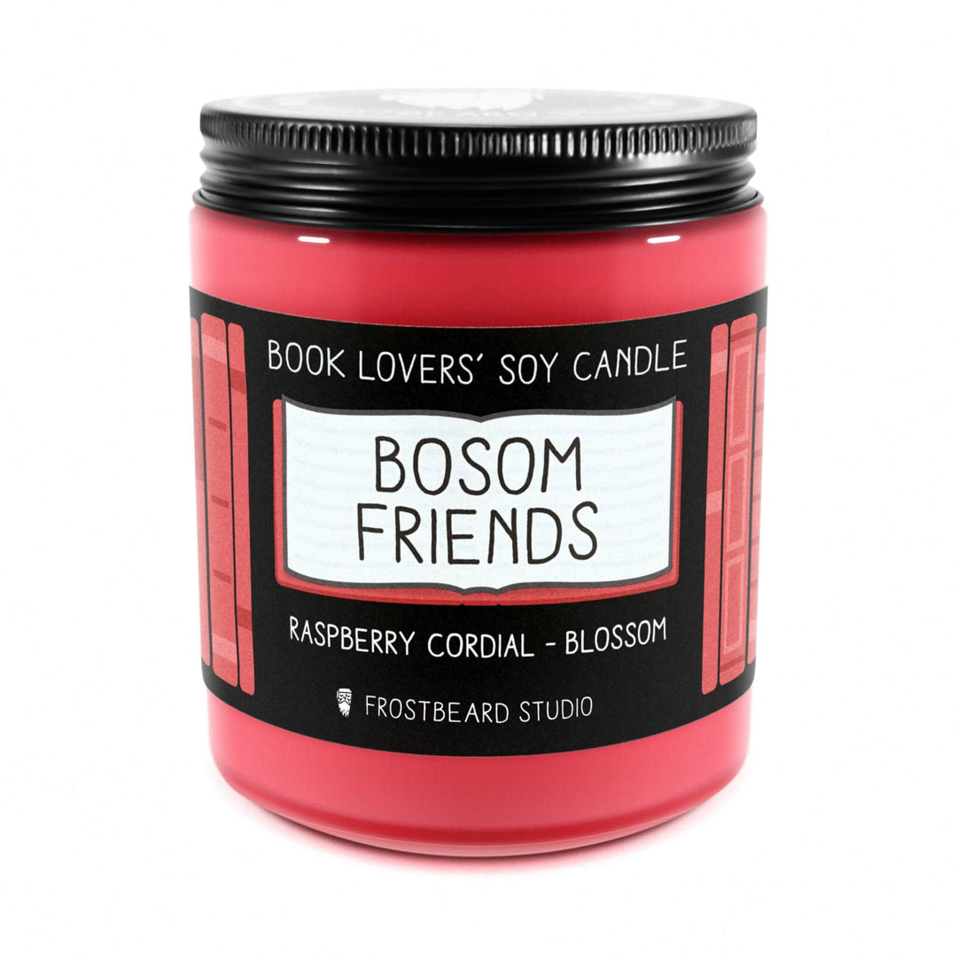 Bosom Friends  -  8 oz Jar  -  Book Lovers' Soy Candle  -  Frostbeard Studio