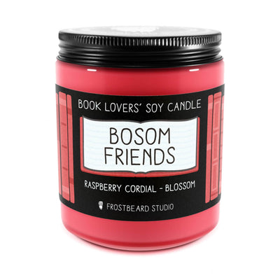 Bosom Friends - 8 oz Jar - Book Lovers' Soy Candle - Frostbeard Studio