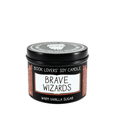 Brave Wizards  -  4 oz Tin  -  Book Lovers' Soy Candle  -  Frostbeard Studio
