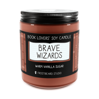 Brave Wizards  -  8 oz Jar  -  Book Lovers' Soy Candle  -  Frostbeard Studio