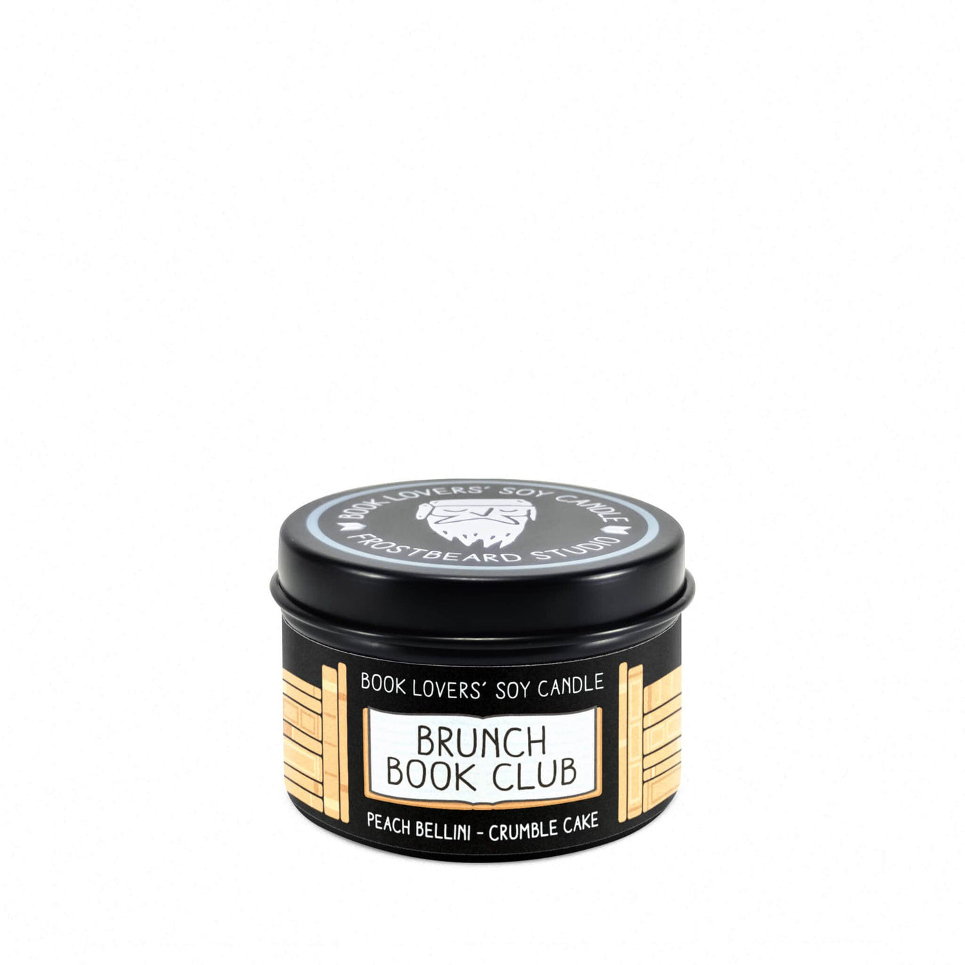 Brunch Book Club  -  2 oz Tin  -  Book Lovers' Soy Candle  -  Frostbeard Studio