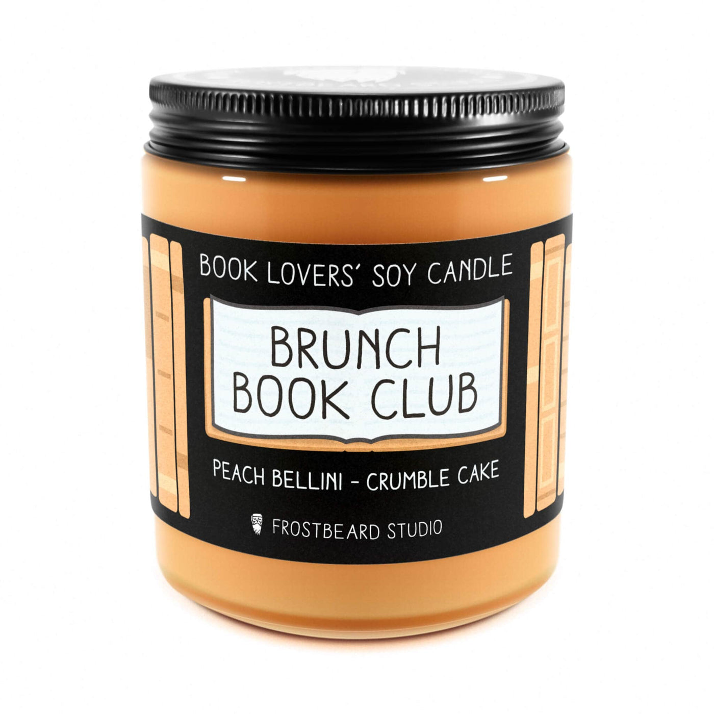 Brunch Book Club  -  8 oz Jar  -  Book Lovers' Soy Candle  -  Frostbeard Studio