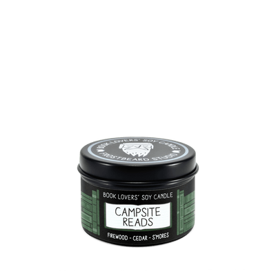 Campsite Reads - 2 oz Tin - Book Lovers' Soy Candle - Frostbeard Studio
