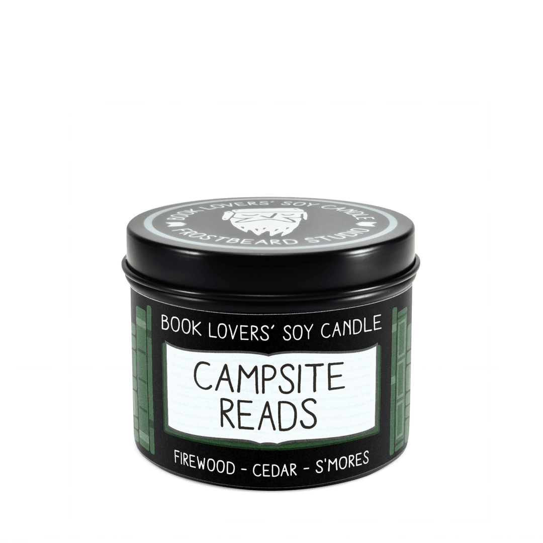 Campsite Reads  -  4 oz Tin  -  Book Lovers' Soy Candle  -  Frostbeard Studio