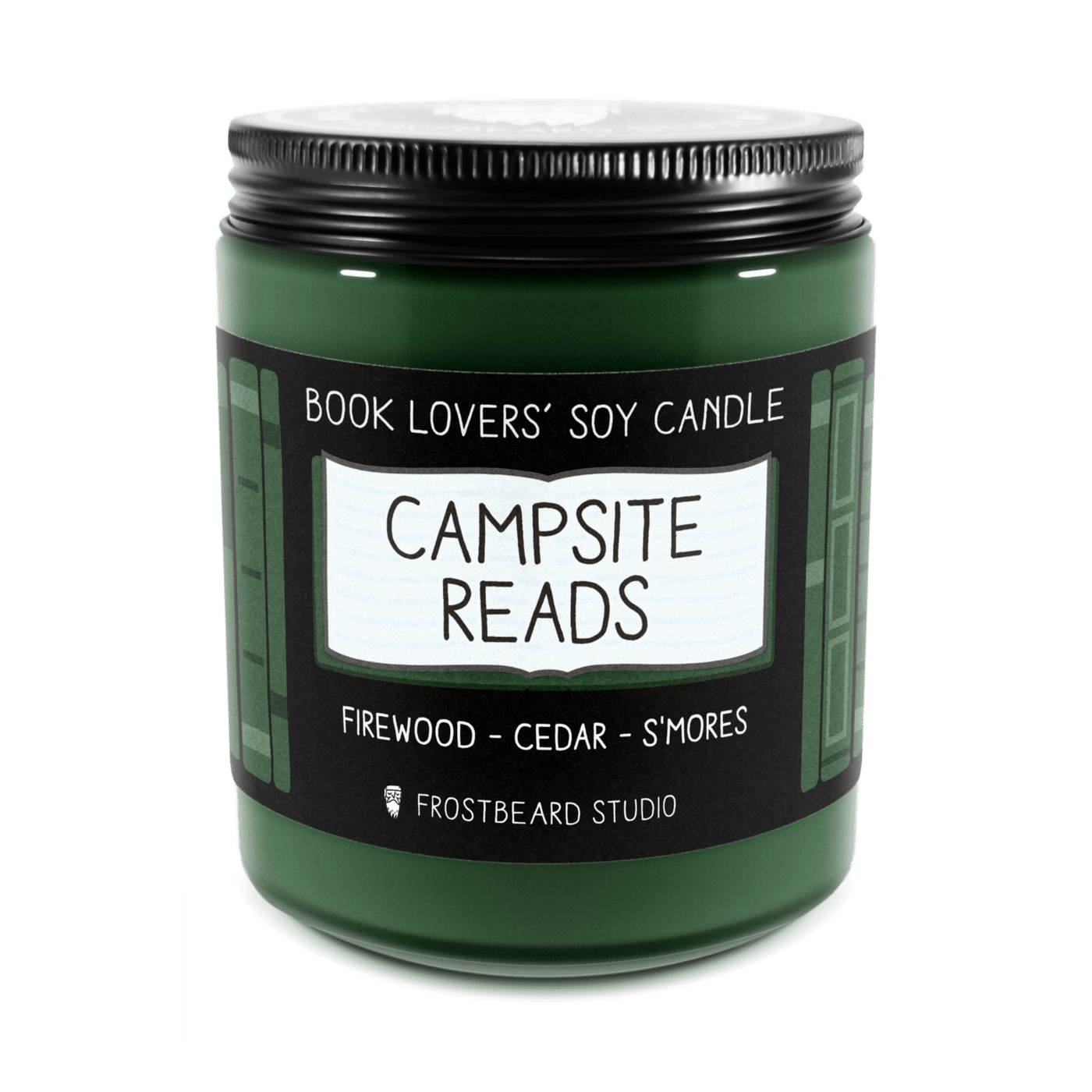 Campsite Reads - 8 oz Jar - Book Lovers' Soy Candle - Frostbeard Studio