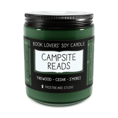 Campsite Reads  -  8 oz Jar  -  Book Lovers' Soy Candle  -  Frostbeard Studio