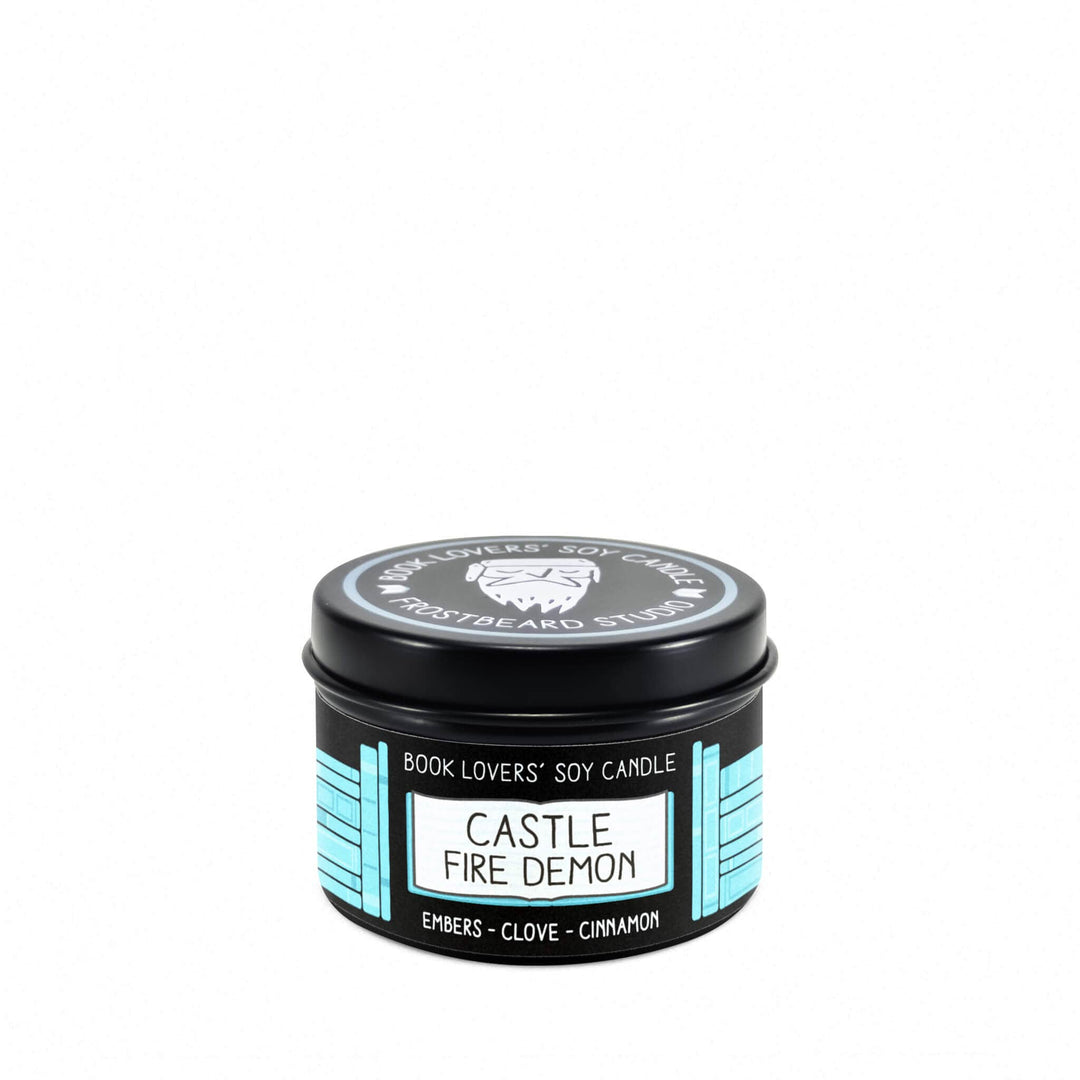 Castle Fire Demon  -  2 oz Tin  -  Book Lovers' Soy Candle  -  Frostbeard Studio