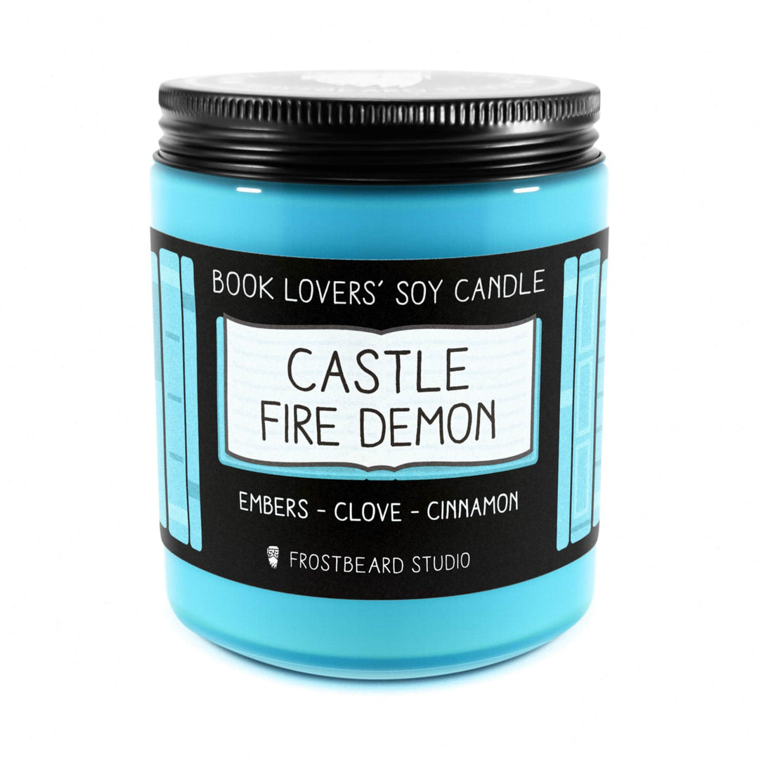 Castle Fire Demon  -  8 oz Jar  -  Book Lovers' Soy Candle  -  Frostbeard Studio