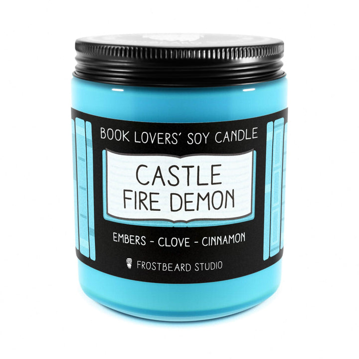 Castle Fire Demon  -  8 oz Jar  -  Book Lovers' Soy Candle  -  Frostbeard Studio