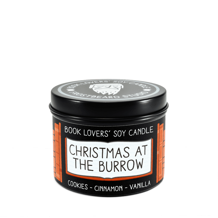Christmas at the Burrow  -  4 oz Tin  -  Book Lovers' Soy Candle  -  Frostbeard Studio