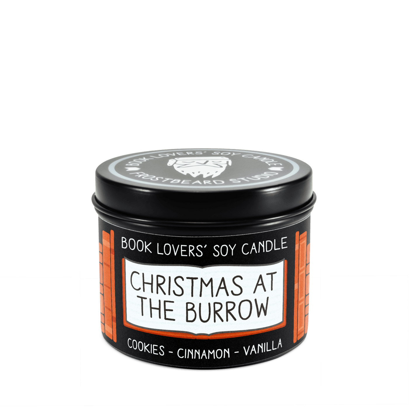 Christmas at the Burrow  -  4 oz Tin  -  Book Lovers' Soy Candle  -  Frostbeard Studio