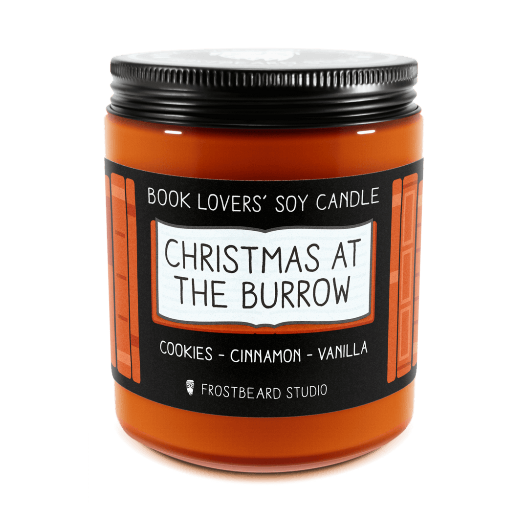 Christmas at the Burrow  -  8 oz Jar  -  Book Lovers' Soy Candle  -  Frostbeard Studio