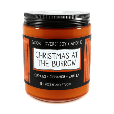 Christmas at the Burrow  -  8 oz Jar  -  Book Lovers' Soy Candle  -  Frostbeard Studio